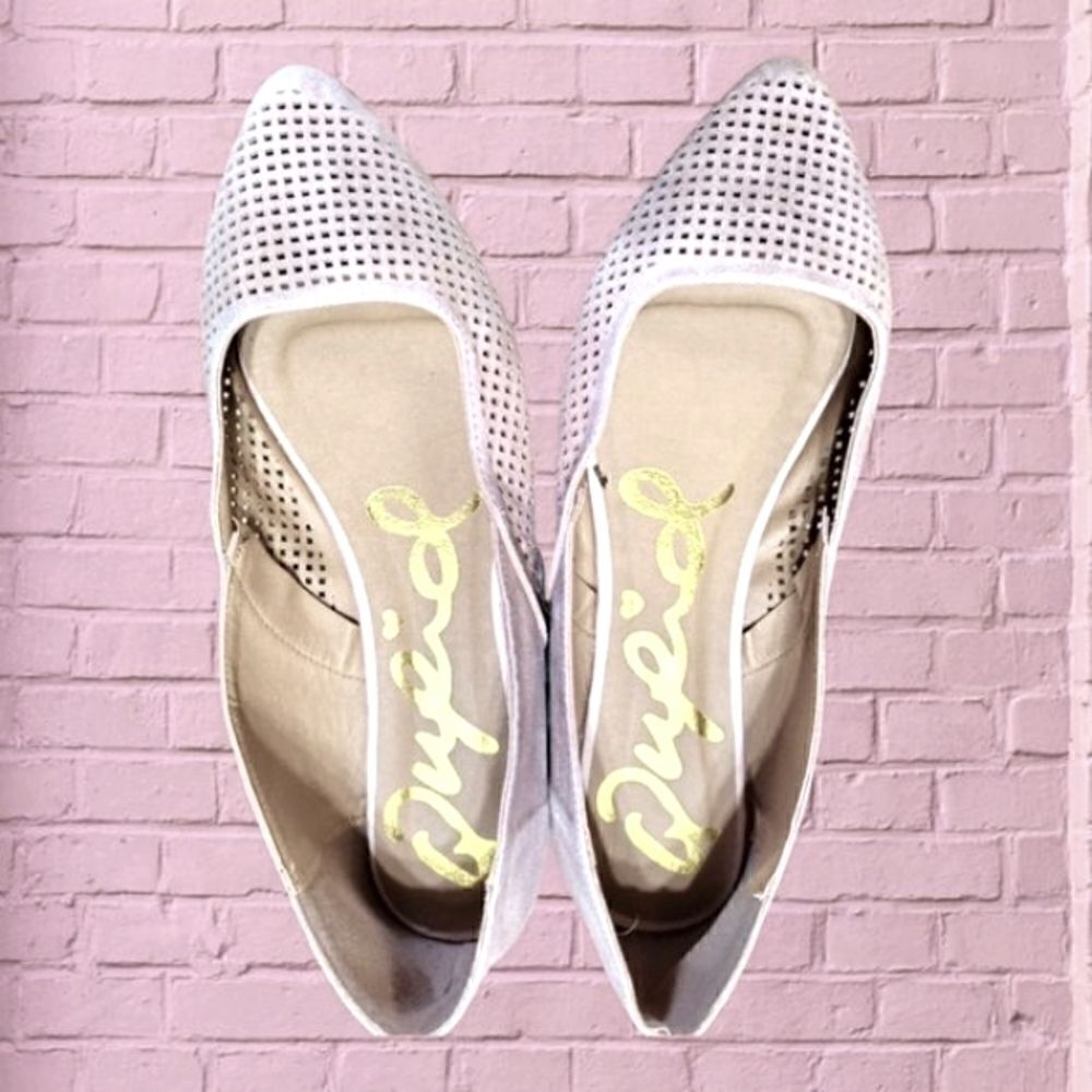 SHOES FLATS  QUPID Women's SZ 8 BLUSH SHADE PERFORATED POINTED OUT TOE PIKA-151